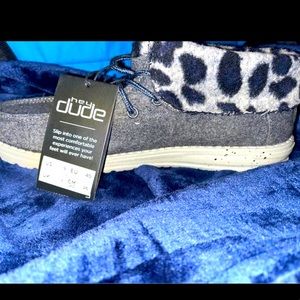 NWT Hey Dude boots. Ordered 2 pairs. Gray cheetah print.